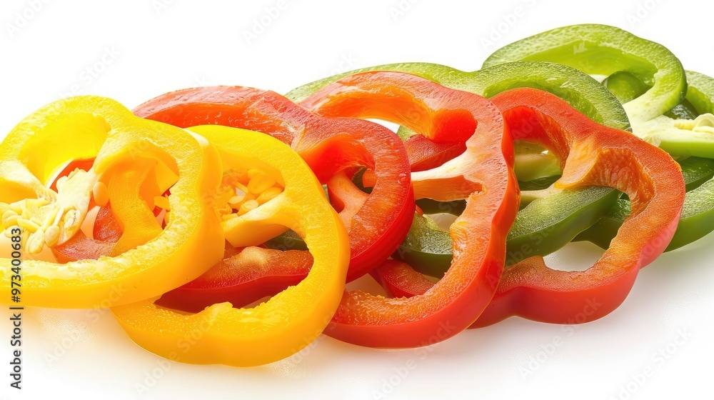 Sliced fresh peppers Sliced fresh peppers
