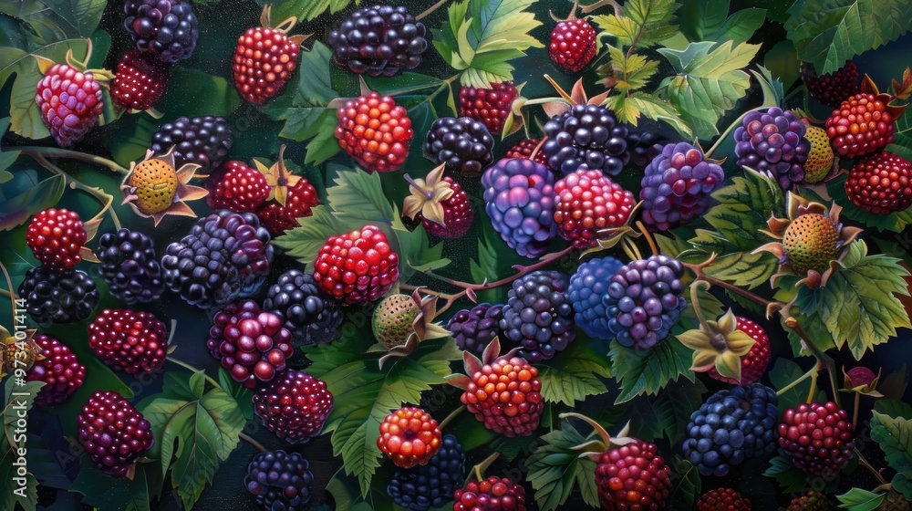 Summer berries in the garden Summer berries in the garden