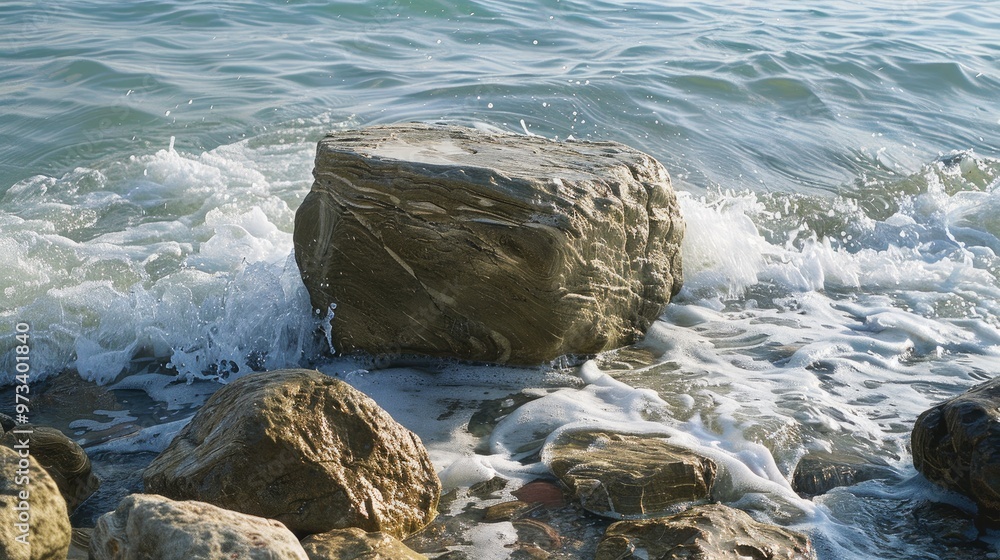 Fototapeta premium Stone near ocean