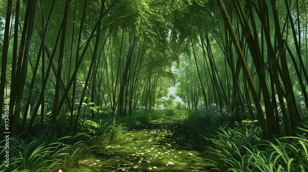 Obraz premium Tall bamboo grove
