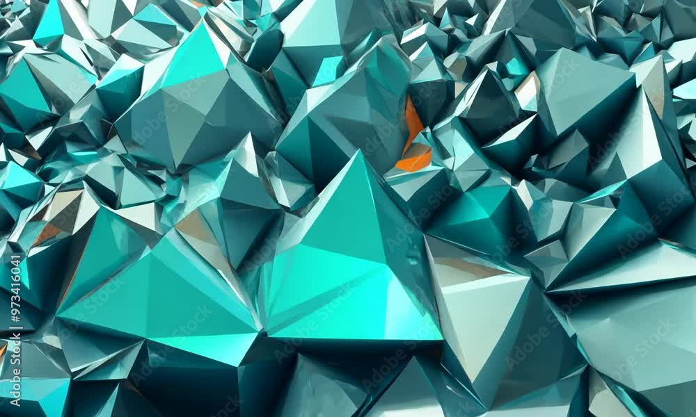 Fragmented 3D polygons with sharp edges, Video Fragmented 3D polygons with sharp edges, Video