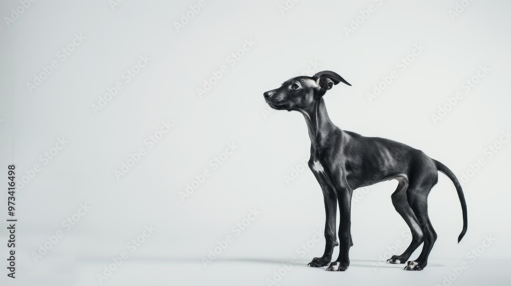 Obraz premium an Italian Greyhound puppy standing gracefully
