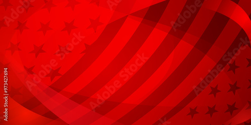 USA independence day abstract background with elements of the american flag in red colors
