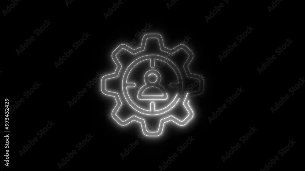 Personalization Icon in Video HD Neon Animation – Customization and User Preference Symbol with Dynamic Glow on Black Background Personalization Icon in Video HD Neon Animation – Customization and User Preference Symbol with Dynamic Glow on Black Background