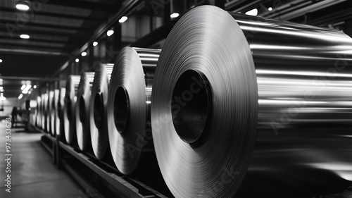 Wallpaper Mural ステンレス製造工場の鋼板コイル Torontodigital.ca