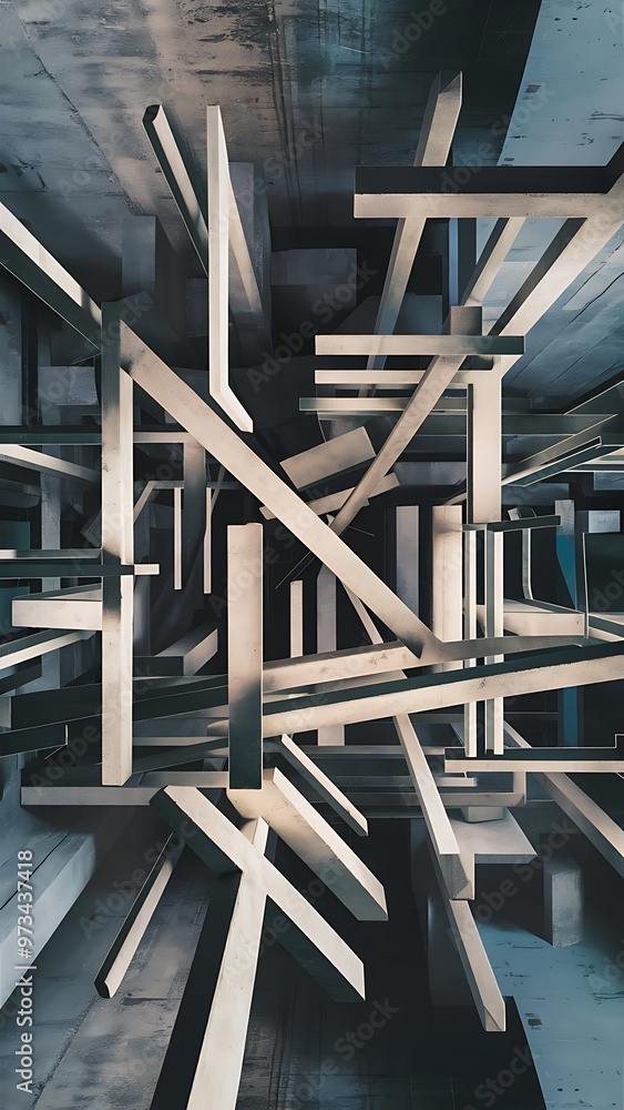 Abstract geometric background of the concrete Abstract geometric background of the concrete