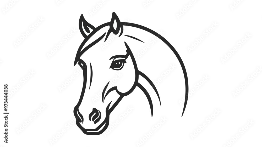 Fototapeta premium simple horse illustration in vector