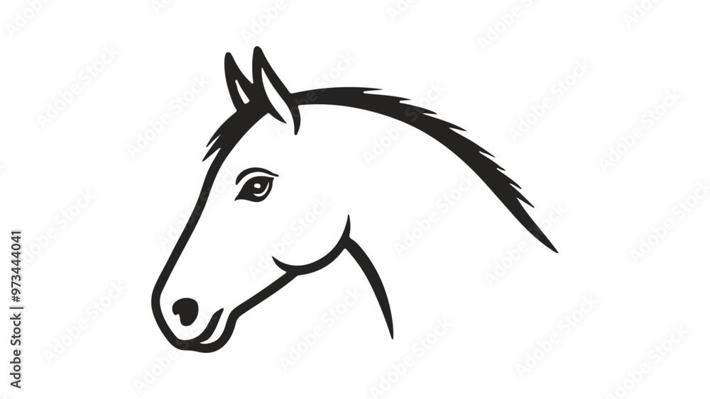 simple horse head vector illustration simple horse head vector illustration