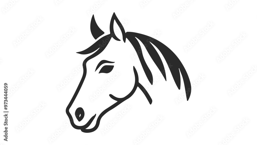 vector illustration of a horse head vector illustration of a horse head