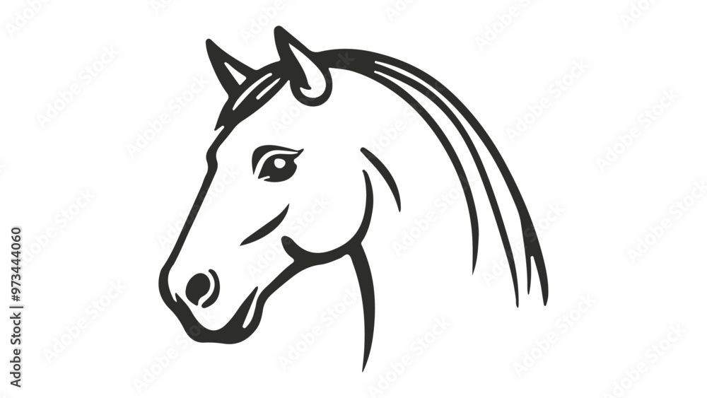 Obraz premium horse illustration vector