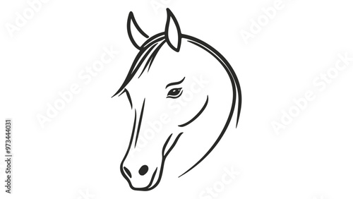 horse head vector silhouette