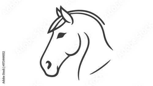 chess horse head illustration in vector