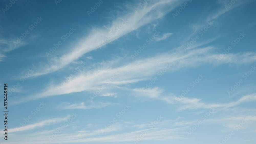 高い空を流れる筋状の雲 高い空を流れる筋状の雲