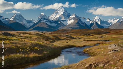 Mountains landscape. Beauty nature background