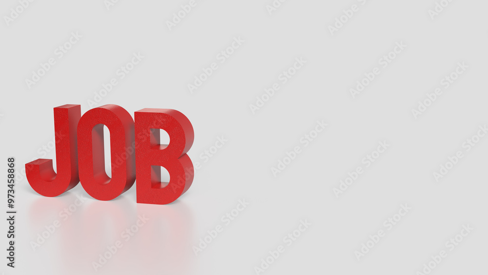 The Job Text for Business concept 3d rendering The Job Text for Business concept 3d rendering