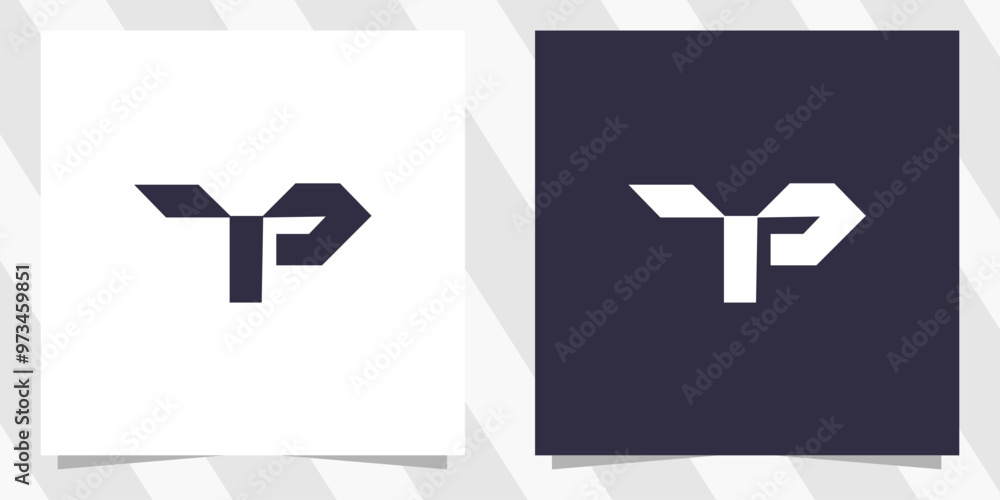 letter tp pt logo design vector letter tp pt logo design vector
