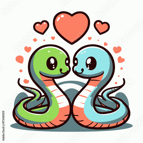 Beautiful little animals in love