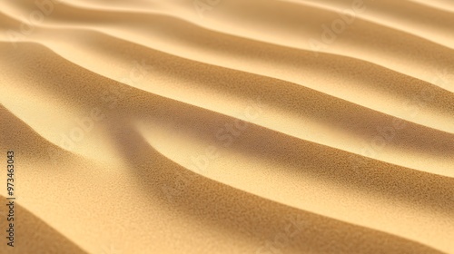 Close up of desert sand dunes in golden light