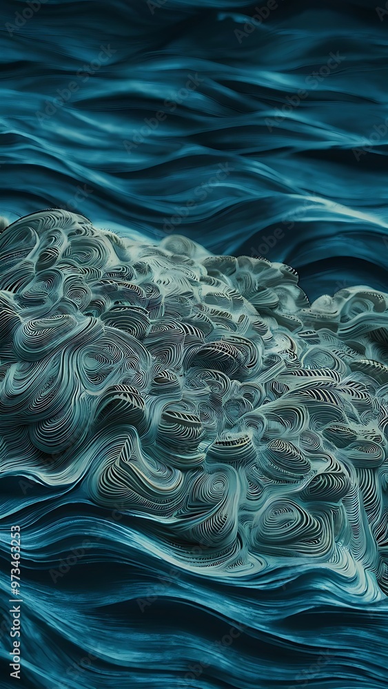 Obraz premium Abstract blue background macro close up