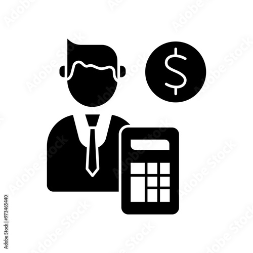 accountant concept line icon. Simple element illustration. accountant outline symbol design.