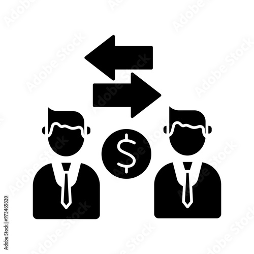 financial transaction concept line icon. Simple element illustration. financial transaction outline symbol design.
