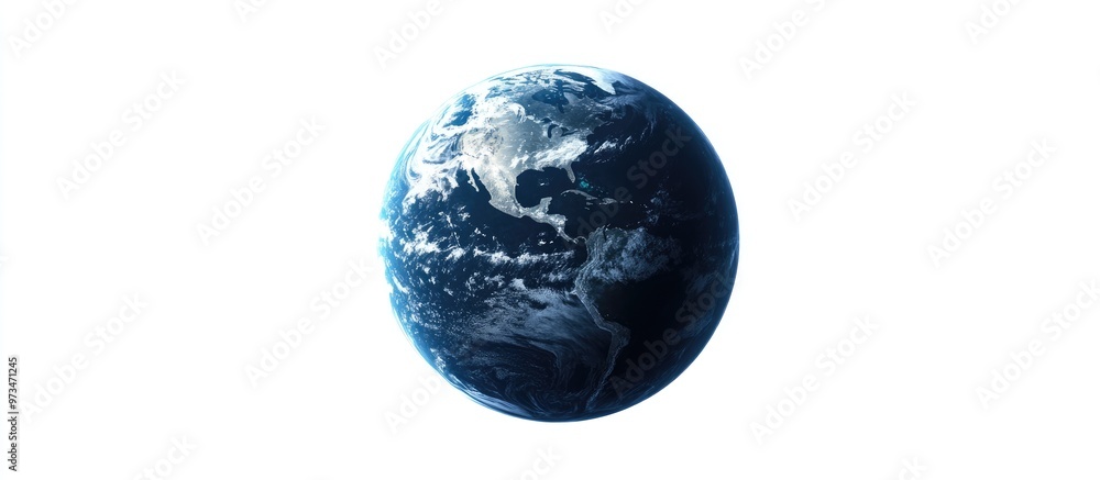 Blue planet Earth isolated on a white background featuring a clipping path Blue planet Earth isolated on a white background featuring a clipping path