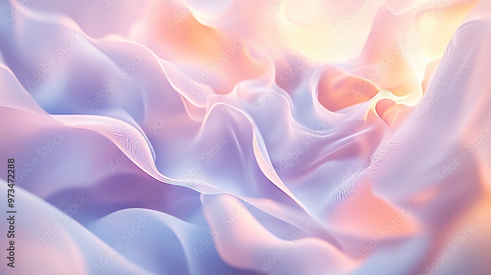 Obraz premium Subtle abstract design with soft colors and flowing shapes creating a soothing and harmonious visual experience