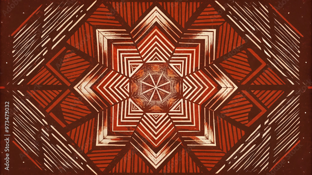 pattern wallpaper with geometric star design, perfect for festive decor pattern wallpaper with geometric star design, perfect for festive decor