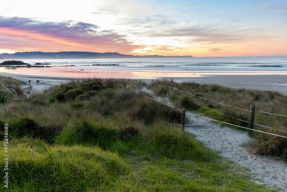 Sandy path leading to the beach at Tawharanui, Warkworth, Auckland, New Zealand. Sandy path leading to the beach at Tawharanui, Warkworth, Auckland, New Zealand.
