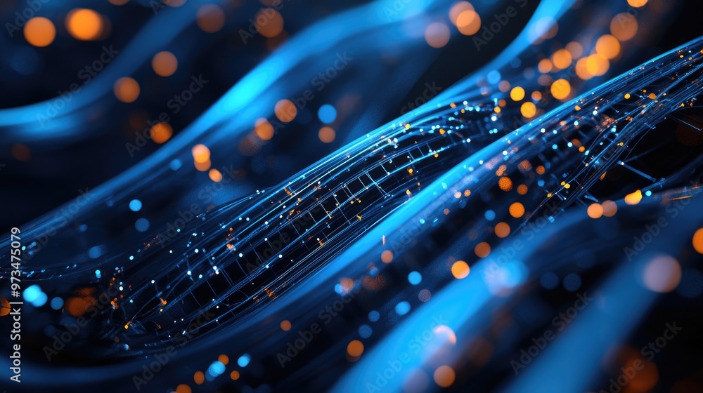 Stunning abstract wires against a black backdrop A contemporary tech themed design element 3D rendered image isolated on a dark background Stunning abstract wires against a black backdrop A contemporary tech themed design element 3D rendered image isolated on a dark background