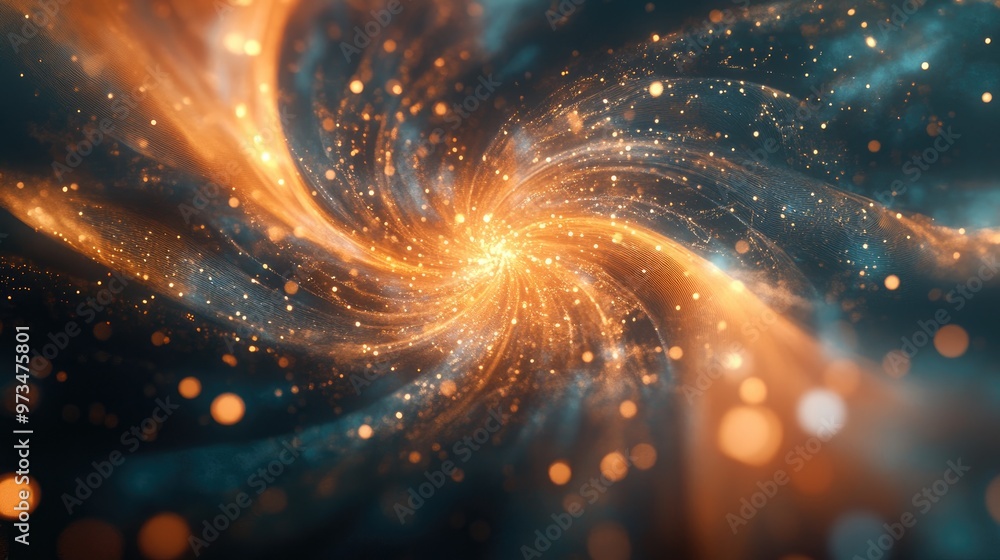 Obraz premium Abstract fractal light background created through 3D rendering techniques