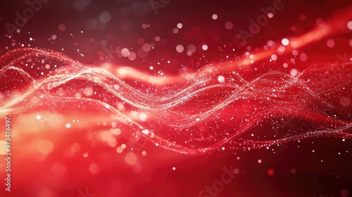 Vibrant red abstract motion background illustration