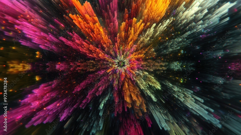 Abstract multicolored texture with a unique kaleidoscopic design Abstract multicolored texture with a unique kaleidoscopic design