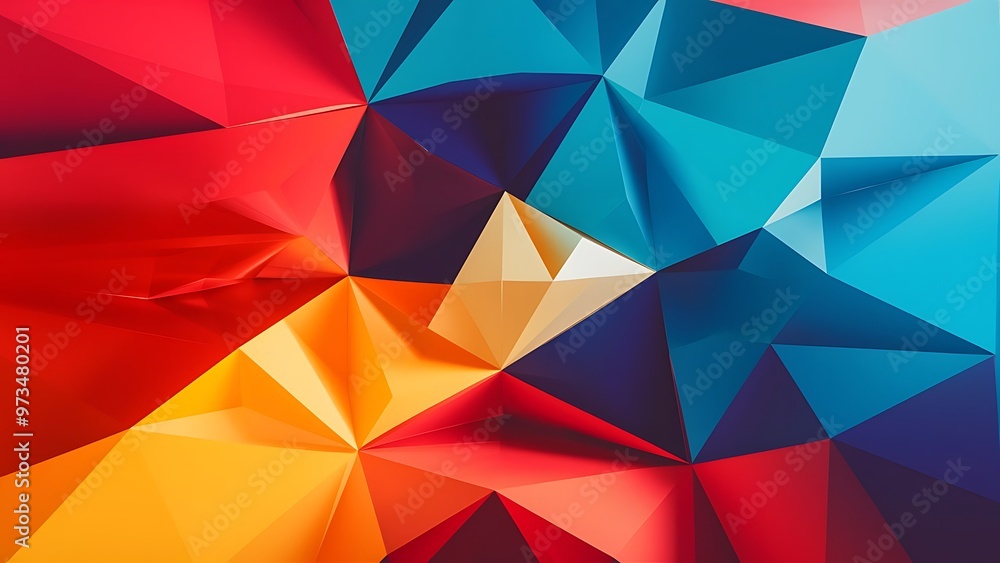 Low poly - Colorful abstract geometric background with triangular polygons. Low poly - Colorful abstract geometric background with triangular polygons.
