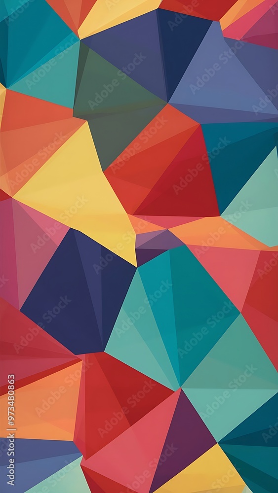 Fototapeta premium Minimal multicolored polygonal background