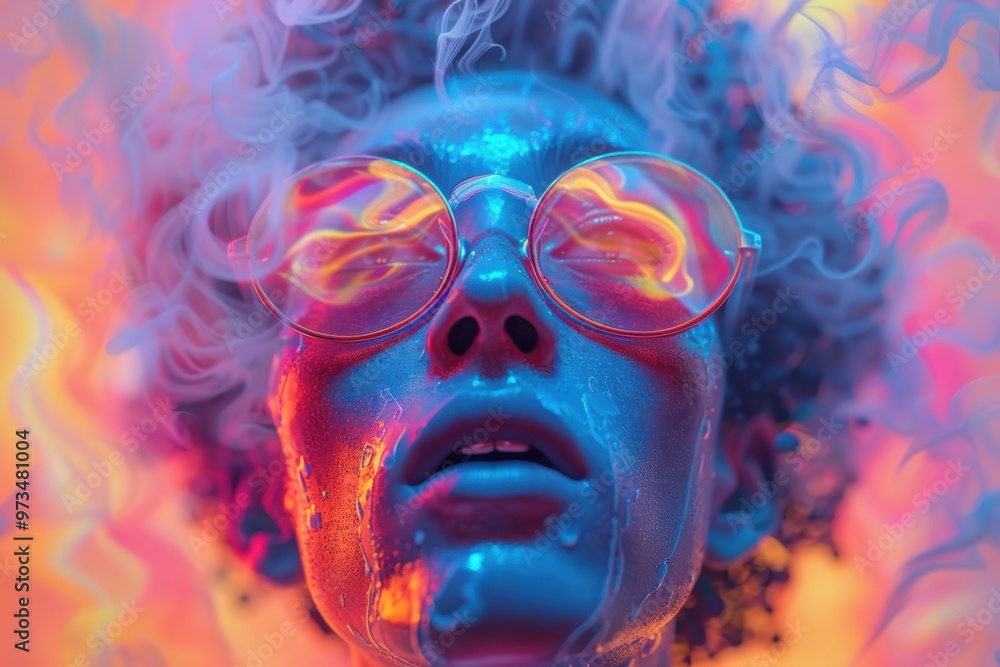 A vibrant exploration of cosmic energy waves radiating through surreal colors A vibrant exploration of cosmic energy waves radiating through surreal colors