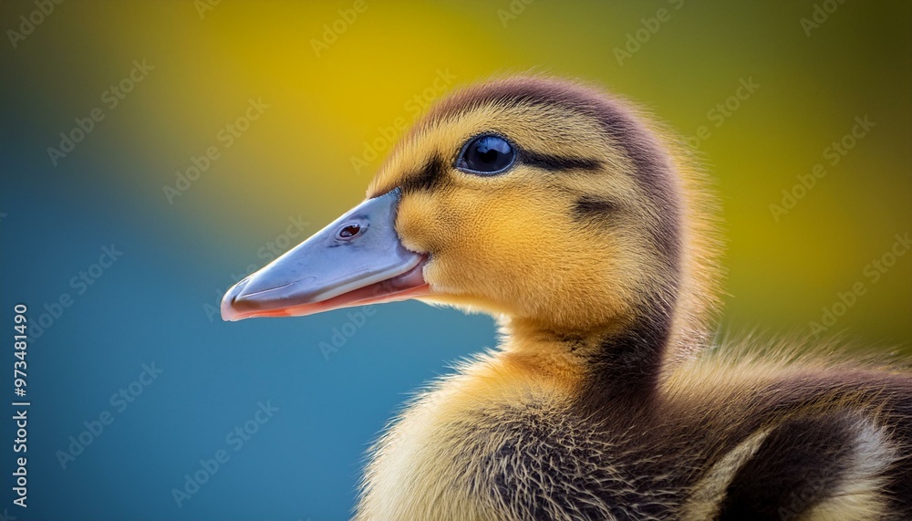cute duck on colored background cute duck on colored background