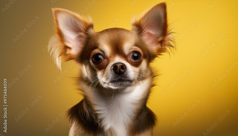 Chihuahua dog on colored background Chihuahua dog on colored background
