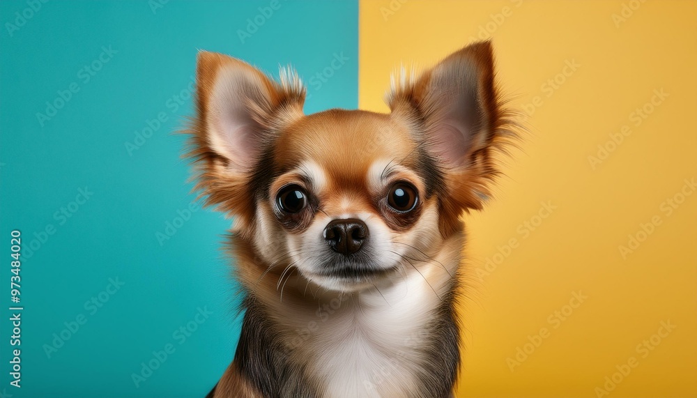 Chihuahua dog on colored background Chihuahua dog on colored background