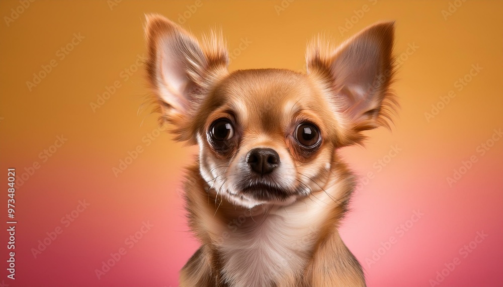 Chihuahua dog on colored background Chihuahua dog on colored background