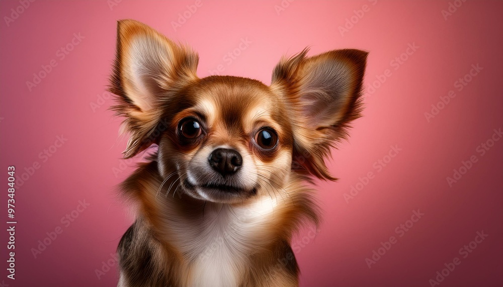 Chihuahua dog on colored background Chihuahua dog on colored background