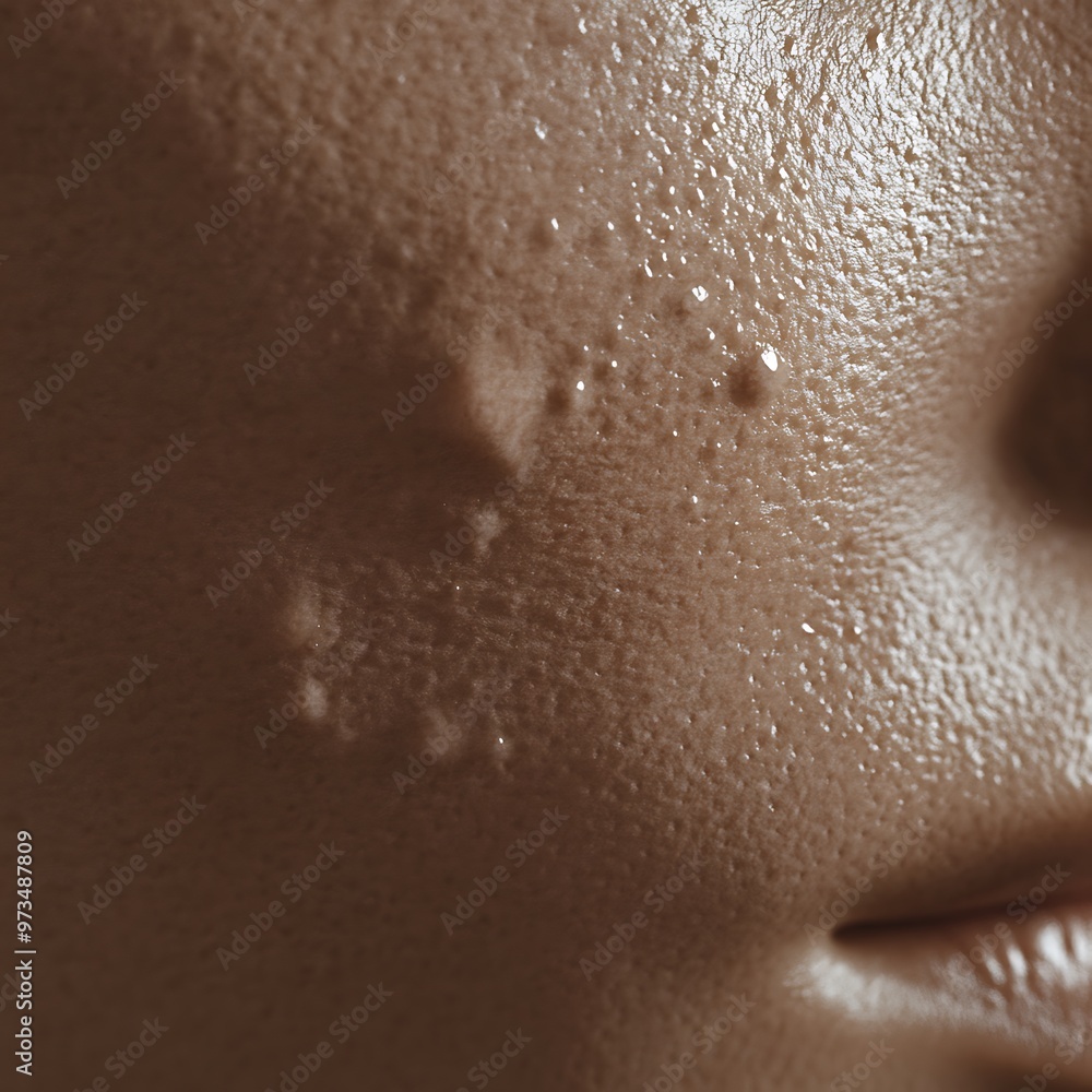Closeup of Skin Texture with Pores and Imperfections Closeup of Skin Texture with Pores and Imperfections