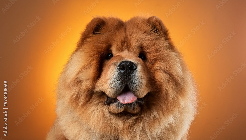 Chow Chow dog on colored background Chow Chow dog on colored background
