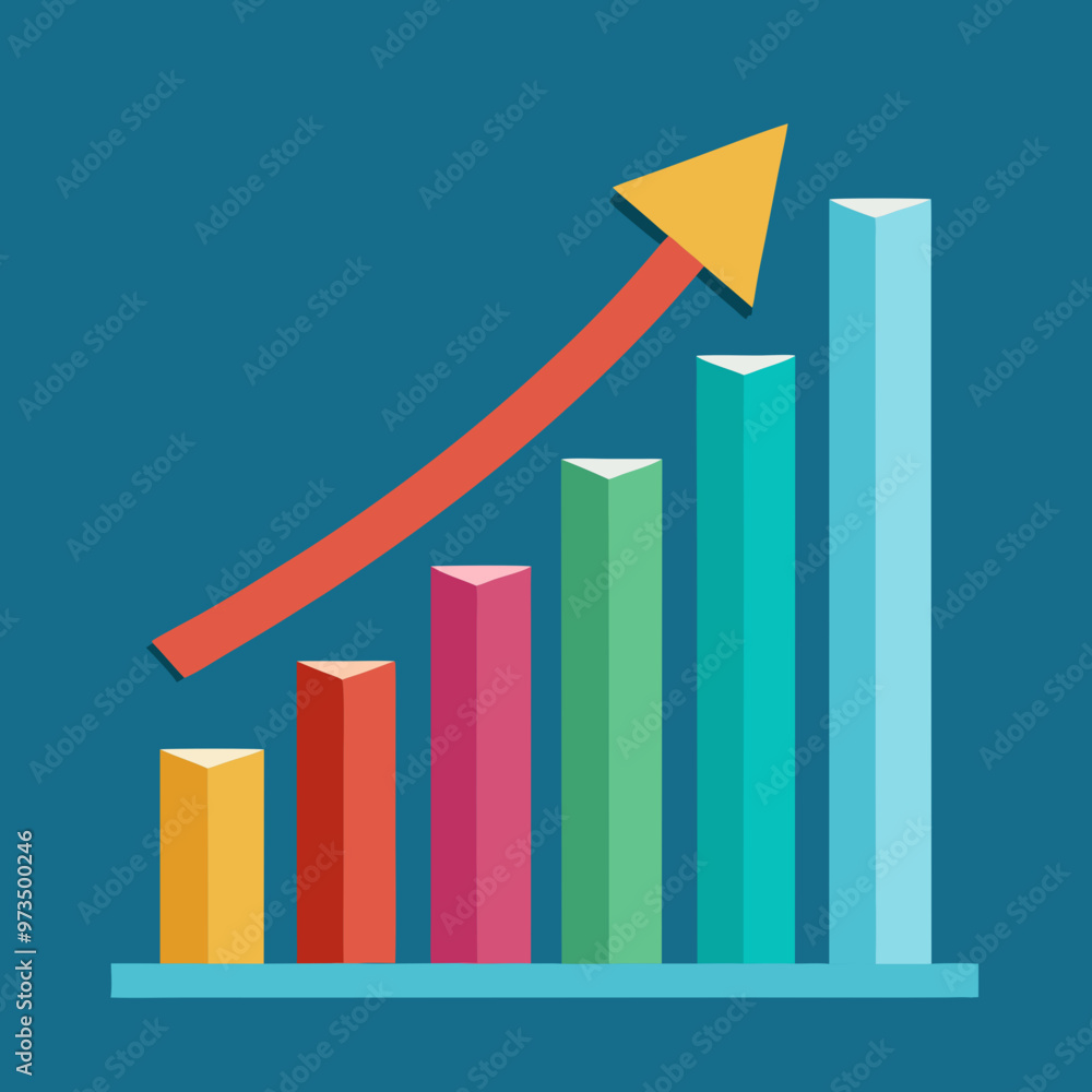business graph with arrow business graph with arrow