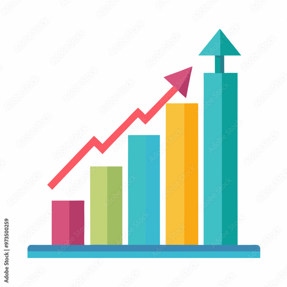 business graph with arrow business graph with arrow