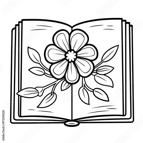 Immerse your designs in knowledge with a book outline icon vector, ideal for versatile and literary applications.