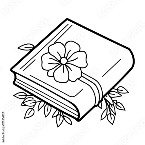 Immerse your designs in knowledge with a book outline icon vector, ideal for versatile and literary applications.