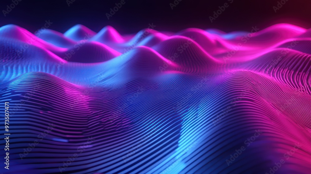 Abstract digital background with blue and pink neon lines. Abstract digital background with blue and pink neon lines.