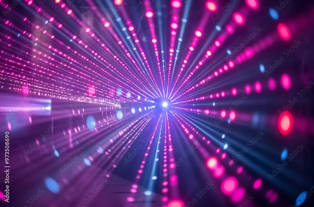 Abstract background with pink and blue lights creating a tunnel effect Abstract background with pink and blue lights creating a tunnel effect