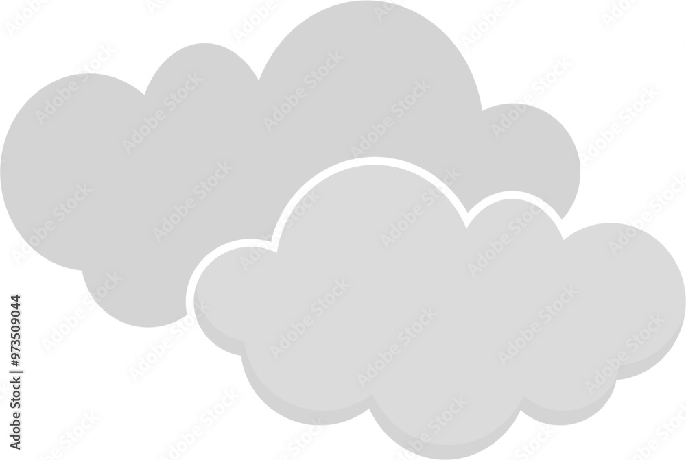 Cloudy weather illustration for learning forecast vocabulary Cloudy weather illustration for learning forecast vocabulary